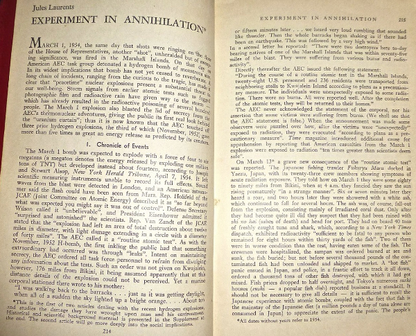 Experiment in Annihilation, by Jules Laurents